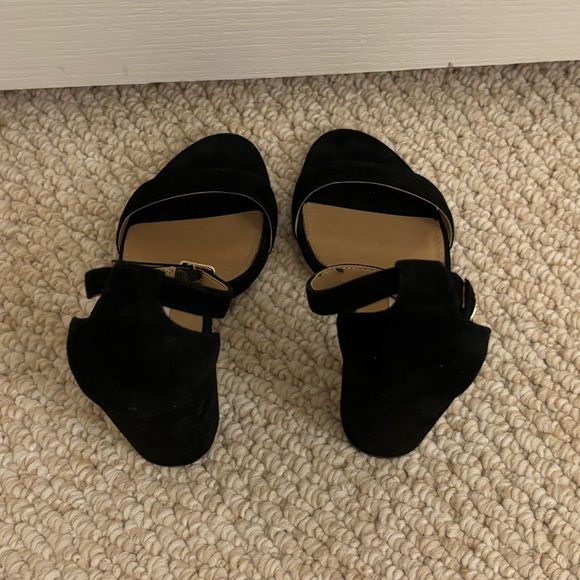 STEVE MADDEN Carrson Black Suede Block Heel with Ankle Strap - Picture 8 of 12